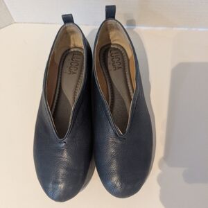 LUCCA LANE Blue Leather Ballet Flats Sz.7